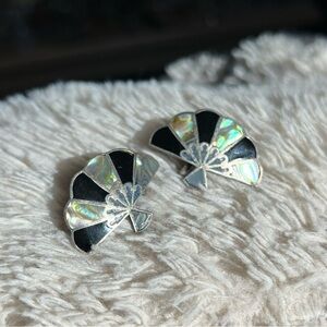 Vtg Sterling Silver Taxco Screwback Earrings